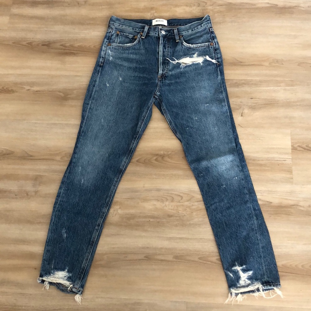 AGOLDE - jamie high rise classic jean / "grade" wash